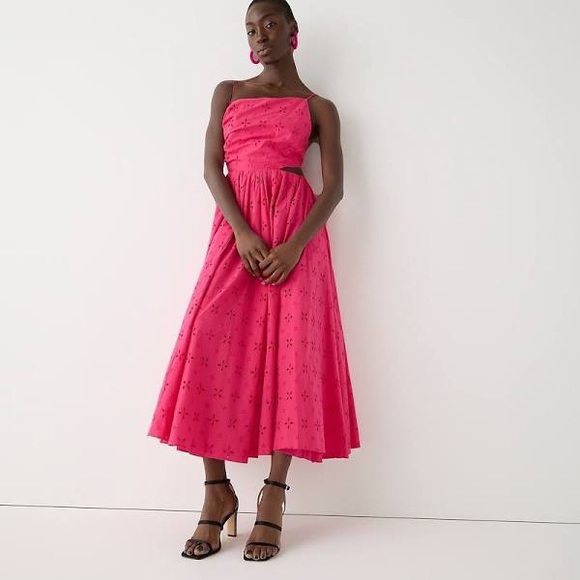 pink j crew evening gowns